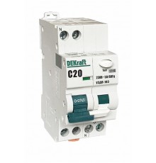 Устройство защиты от дугового пробоя 1P+N 10A х-ка C УЗДП-103 6кА  19088DEK  DEKraft