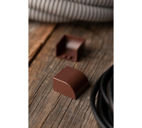 Заглушка (25х16) (4 шт) Plast PROxima под темное дерево  ecd-25-16x4  EKF