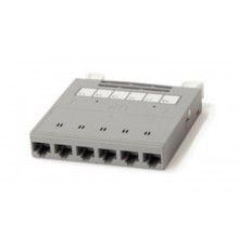 Кассета PPTR-CSS-1-6xRJ45-C6A-SH-STL для медных претерминированных решений, 6 экранированных портов RJ-45 категории 6A  235662  Hyperline