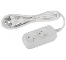 Удлинитель электрический ЭРА UDL-10-215 Greenline 2 розетки без заземления 1,5м ПВС 2x0.75мм2   Б0065055  ЭРА