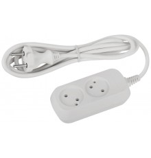 Удлинитель электрический ЭРА UDL-10-215 Greenline 2 розетки без заземления 1,5м ПВС 2x0.75мм2   Б0065055  ЭРА