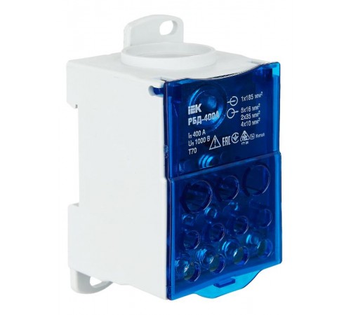 Блок распределительный на DIN-рейку РБД-400А  RBD-400  IEK