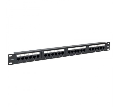 Патч-панель TERACOM 19'' Cat.5E 1U неэкранированная UTP 24 порта RJ-45 110 IDC  TRC-PPNL-5EUTP-1U24  EKF
