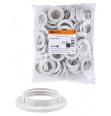 Кольцо для патрона Е14, термостойкий пластик, белый, Б/Н  SQ0335-0165  TDM