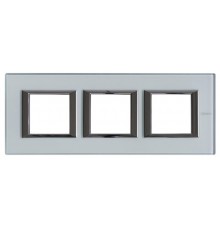 Рамка 2х3П 71мм горизонтальная Крист.стекло Axolute  HA4802M3HVKA  Legrand