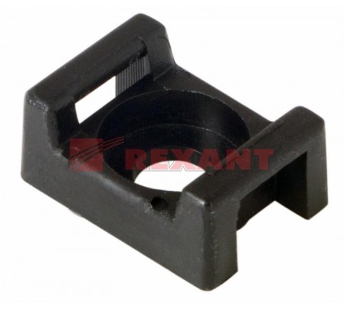 Площадка для крепления стяжки (ПС-2) 22x16 мм, черная, упаковка 100 шт.  07-2103  REXANT