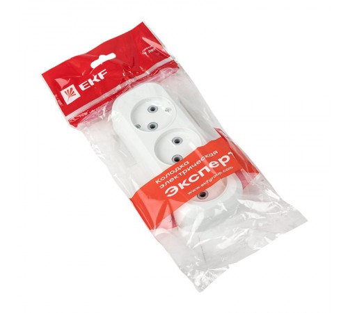 Колодка 3 гн. 10А 2,2кВт б/з Эксперт EKF PROxima  AKB10-3  EKF