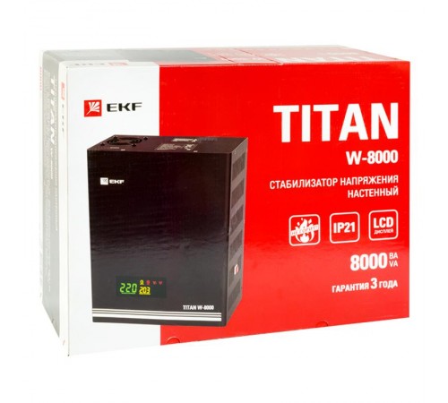 Стабилизатор напряжения настенный 8 кВт EKF PROxima  stab-w-8000  EKF