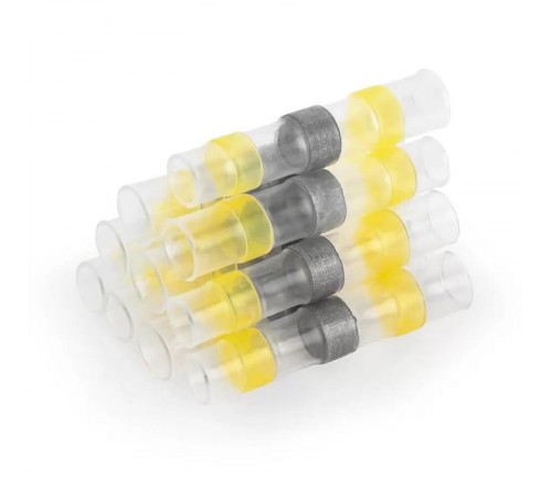 LD302-4060 ГСИ термоусаживаемая с припоем 4-6 мм2 48A, прозрачный/желтый (DIY упак 10шт) 49162  Stekker