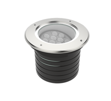 Свет-к "ВАРТОН" архитектурный Plint диаметр 260мм 32Вт 4000К IP67 линзованный 10х60 градусов RAL7045 серый  V1-G1-71551-10L28-6703240  VARTON