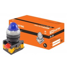 Лампа AL-22 сигнальная d22мм синий неон/230В цилиндр   SQ0702-0036  TDM