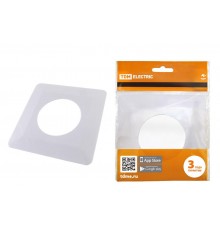 Рамка для выключателей или розеток одноместная защитная 130х130 мм, белая  SQ1822-0002  TDM