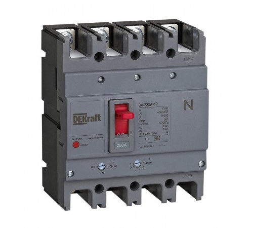 Силовой авт. выкл. 4P 200A 35кА ВА-333А  28126DEK  DEKraft