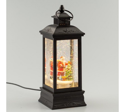 Новогодний декоративный светильник Дед Мороз  ENGDS-10  теплый белый диодов , h 27,5 см, 3*АА, таймер 6 ч, IP20  Б0051941  ЭРА