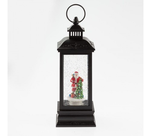 Новогодний декоративный светильник Дед Мороз  ENGDS-10  теплый белый диодов , h 27,5 см, 3*АА, таймер 6 ч, IP20  Б0051941  ЭРА