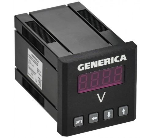 Вольтметр цифровой щитовой однофазный 48х48мм LED  IDV31-5-1-0-LED-G  GENERICA