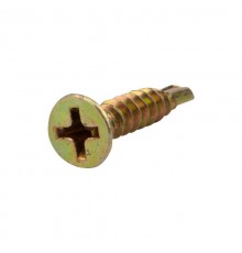 Саморез оконный KRANZ сверло, 3.9х19, желтый цинк, короб (500 шт./уп.) KR-01-3722-003  Kranz