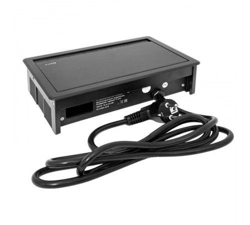 Встраиваемый настольный розеточный блок выдвижной, 8 модулей, черный, C-Line  cl-vnbv-8-b  EKF