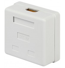 Компьютерная розетка ЭРА RJ-45 категория 5е неэкранированная 2-порта упаковка 30 шт   Б0056902  ЭРА