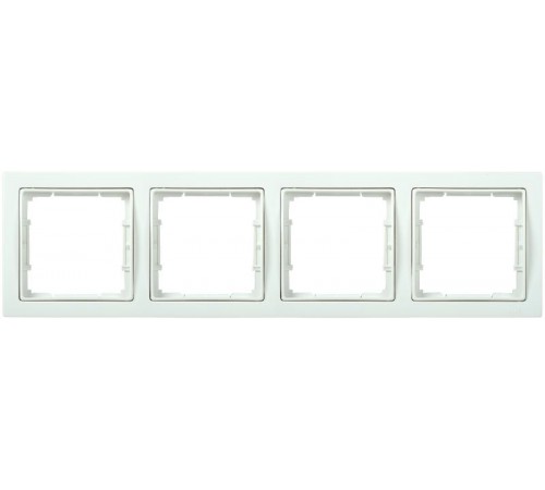 BOLERO Q1 белый Рамка 4-местная квадратная РУ-4-ББ  EMB42-K01-Q1  IEK