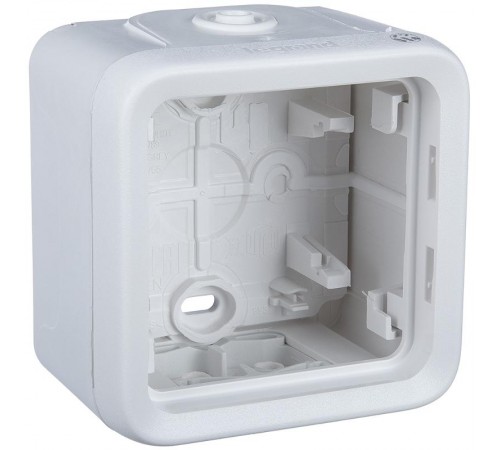 Plexo Arctic Антибактериальный Белый Монтажная коробка 1-ая для наружного монтажа IP55  070741  Legrand