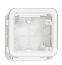 Plexo Arctic Антибактериальный Белый Монтажная коробка 1-ая для наружного монтажа IP55  070741  Legrand