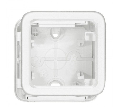 Plexo Arctic Антибактериальный Белый Монтажная коробка 1-ая для наружного монтажа IP55  070741  Legrand