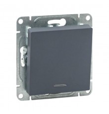 Механизм выключателя, одноклавишный, с подсветкой, графит Эпика  UP1-SWG-14 EKF