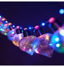 Гирлянда Лампочки мультиколор 80 micro  диодов, ЕGNIG - 80M  , 1,8 м, 10 колб 7*7 см, 3*АА, IP20  Б0051879  ЭРА