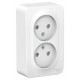 Blanca О/У без пласт. Белый Розетка 2-ая б/з со шторками, 16А, 250В  BLNRA001201  Schneider Electric