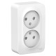 Blanca О/У без пласт. Белый Розетка 2-ая б/з со шторками, 16А, 250В  BLNRA001201  Schneider Electric
