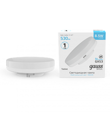 Лампа светодиодная Basic GX53 8,5W 530lm 4100K LED 1/10/100  10849292  Gauss