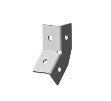 Угол 3D 135 град., 4 отверстия, толщ. 4,0 мм, гор. цинк, 368126  УС135-3D4-4,0-ГЦ   Ostec