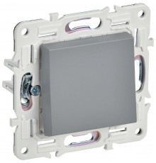 SKANDY Выключатель 1-клавишный 10А SK-V01Gr серый  SK-V10-0-10-K03  IEK