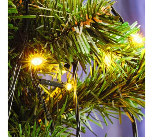 Гирлянда елочная  750 диодов  2700К, CL93   15 веток (5м) + 6м зеленый шнур, IP44  32954  FERON