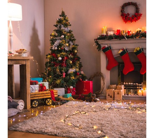 Светодиодная гирлянда CL06 линейная 20м + 1.5м 230V зеленый c питанием от сети  32311  Feron