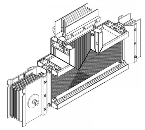 Секц. T-обр. вверх 2000А Al 3L+N+PER НК IP55 тран. IEK  LB-2000A4-25-F-TU  IEK