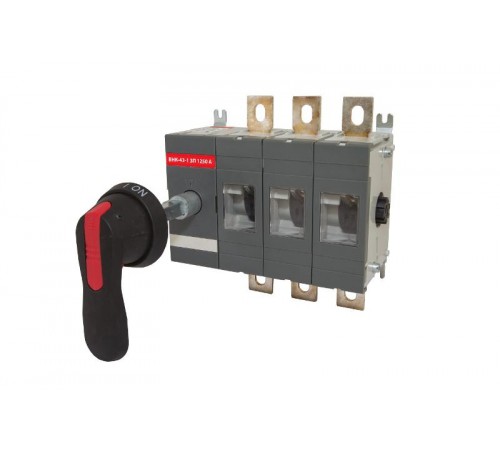 Рубильник ВНК-43-2 3П 1250А с выносной фронтальной ручкой управления и переходником 185 мм  SQ0744-0219  TDM