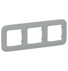 FLITE Artistic Рамка 3-ая РУ-3-А-ФлС серый  FI-M32-31-20-K03  IEK