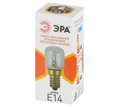 Лампа накаливания  T25 15Вт Е14/E14 230В  для духовых шкафов  Б0066391  ЭРА