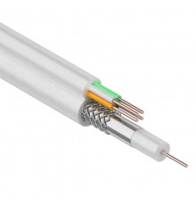 Кабель ККСВ-В+4х0,5 мм (бухта 100 м) белый  01-4021  REXANT