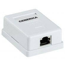 Розетка инф. настенная RJ45 кат. 5Е FTP 1 порт  CS2-1C5EF-12-G  GENERICA