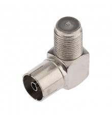 Переходник антенный, (гнездо F - гнездо TV), угловой (5шт.) (пакет) PROconnect  05-4312-4-9  PROconnect