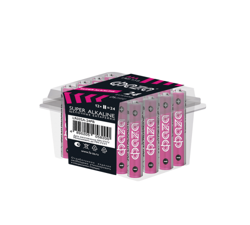 Элементы питания LR03  Super Alkaline PB-24  .5058200  ФАZA