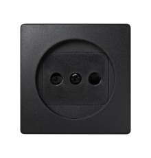 Simon 73 Накладка со шторками на розетку б/з, S73 Loft, графит  73040-62  Simon