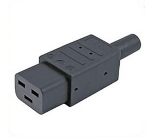 Hyperline CON-IEC320C19 Разъем IEC 60320 C19 220В 16A на кабель, контакты на винтах (плоские контакты внутри разъема), прямой  54434  Hyperline