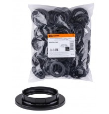 Кольцо для патрона Е14, термостойкий пластик, черный, Б/Н  SQ0335-0167  TDM