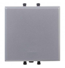 Выключатель одноклавишный модульный, "Avanti", " Закаленная сталь", 2модуля  4404102  DKC