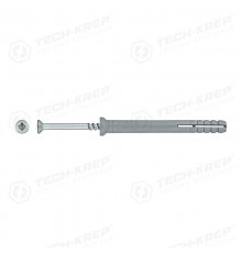 Дюбель-гвоздь полипропилен SM-L 6х60 пот. манжета (100 шт) - коробка ( 0,519 кг)  130162  Tech-KREP