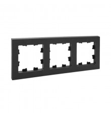 3 - местная рамка, чёрная, пластик Эпика EKF  UP1-FPB-03  EKF